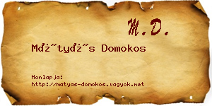 Mátyás Domokos névjegykártya